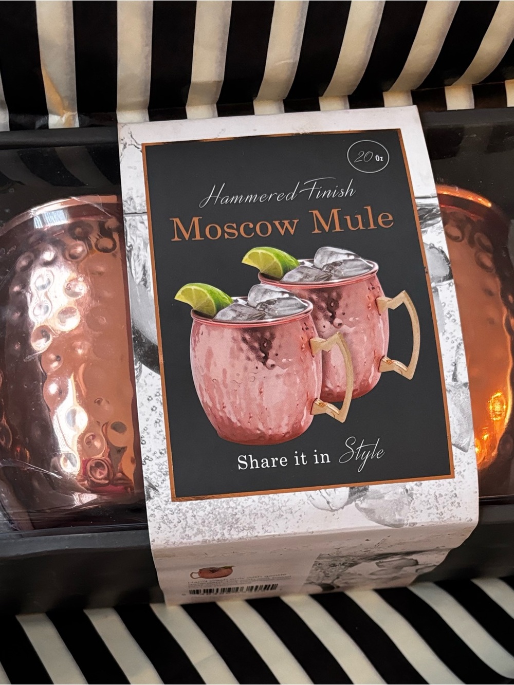 Hammered Finish Moscow Mule Copper Mugs (Set)